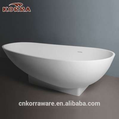 1800*820*540mm round stone solid surface bathtub man-made stone tub ,SASO Approval Freestanding big Luxury Indoor tubs