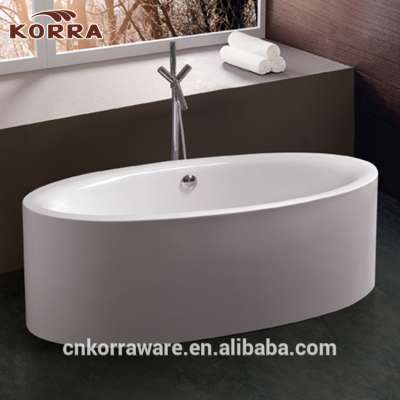 White Recessed free standing Bathtub Tub , 1 Person hot tub white marble stone bathtub for sale