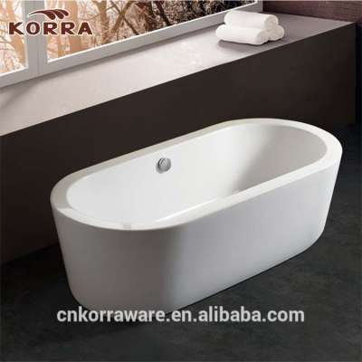 Hot sale simple Artificial Stone Freestanding bathtub with Custom Contemporary Design, White