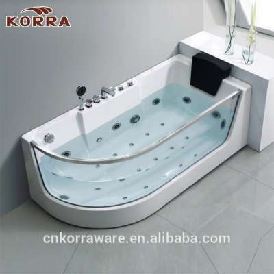 Half-oval edge shape massage tub shower combo , environmental Indoor bathroom tub bathtub