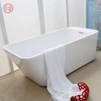 Good Price Luxury artificial Marble Pure Black Stone Bathtub easy clean popular bathtub design