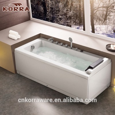 Non-Slip Bathtub Massage ,Acrylic Whirlpool Indoor portable Tub White custom bathroom massage bathtub