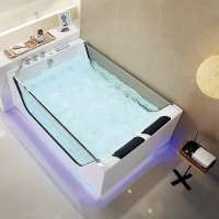 Bath tub modern art baths,double whirlpool jaccuzi massage bathtub